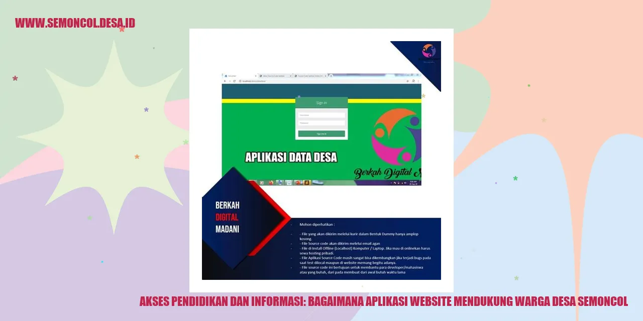 Akses Pendidikan dan Informasi: Bagaimana Aplikasi Website Mendukung Warga Desa Semoncol