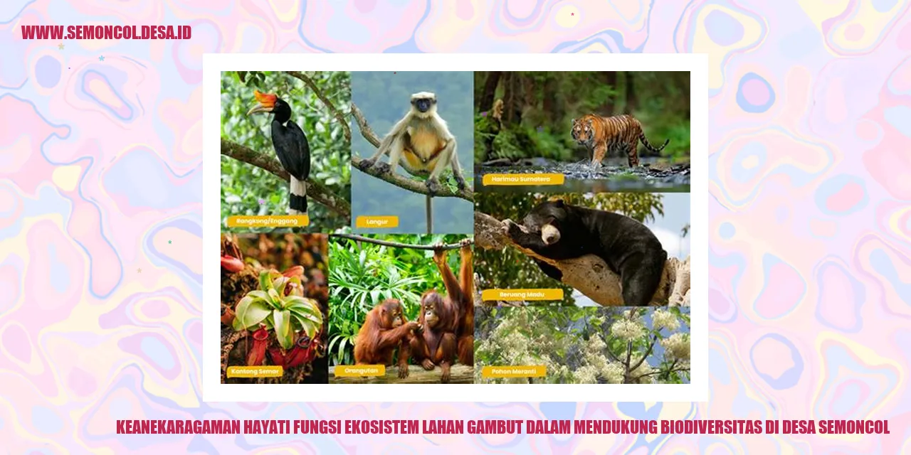 Keanekaragaman Hayati: Fungsi Ekosistem Lahan Gambut dalam Mendukung Biodiversitas di Desa Semoncol