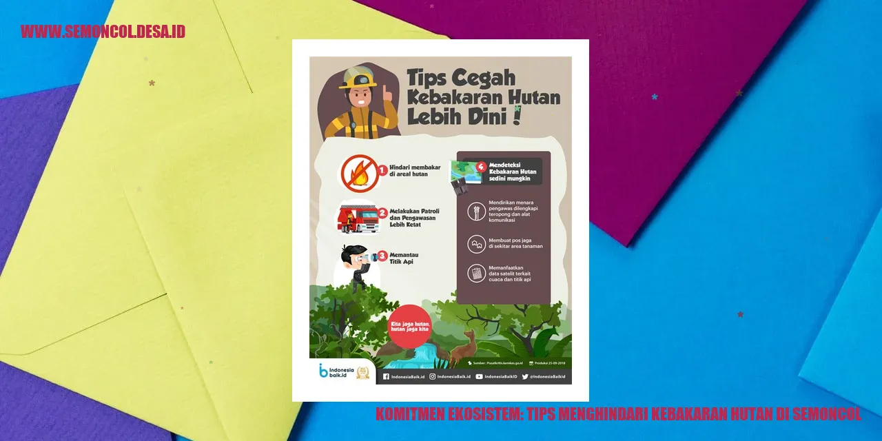 Komitmen Ekosistem: Tips Menghindari Kebakaran Hutan di Semoncol