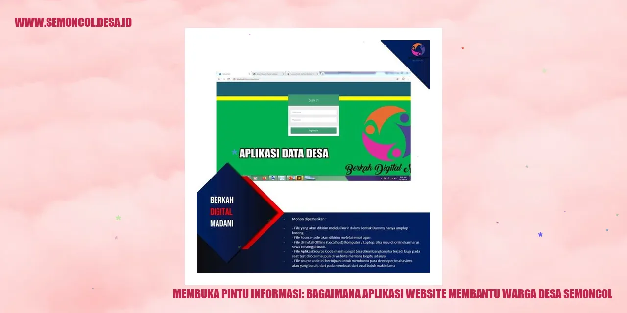 Membuka Pintu Informasi: Bagaimana Aplikasi Website Membantu Warga Desa Semoncol?