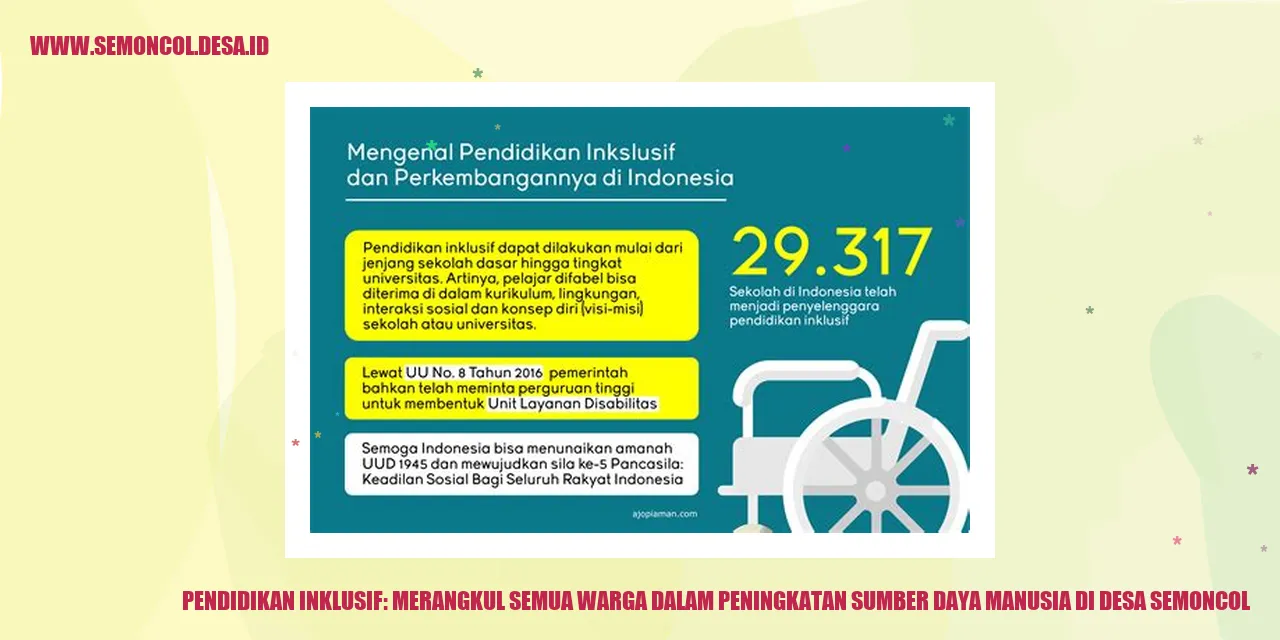 Pendidikan Inklusif: Merangkul Semua Warga dalam Peningkatan Sumber Daya Manusia di Desa Semoncol