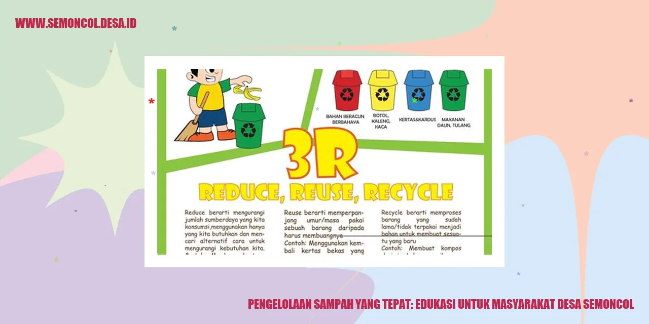 Pengelolaan Sampah yang Tepat: Edukasi untuk Masyarakat Desa Semoncol