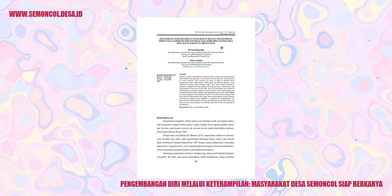 Pengembangan Diri Melalui Keterampilan: Masyarakat Desa Semoncol Siap Berkarya