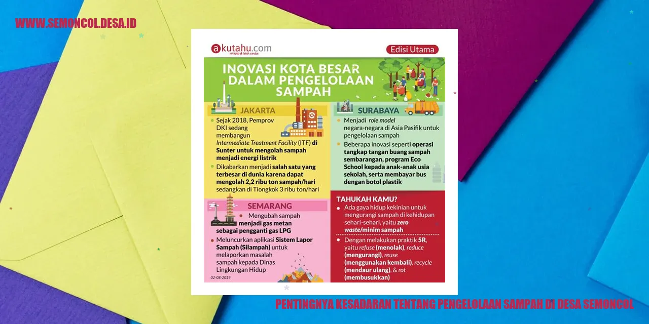 Pentingnya Kesadaran tentang Pengelolaan Sampah di Desa Semoncol