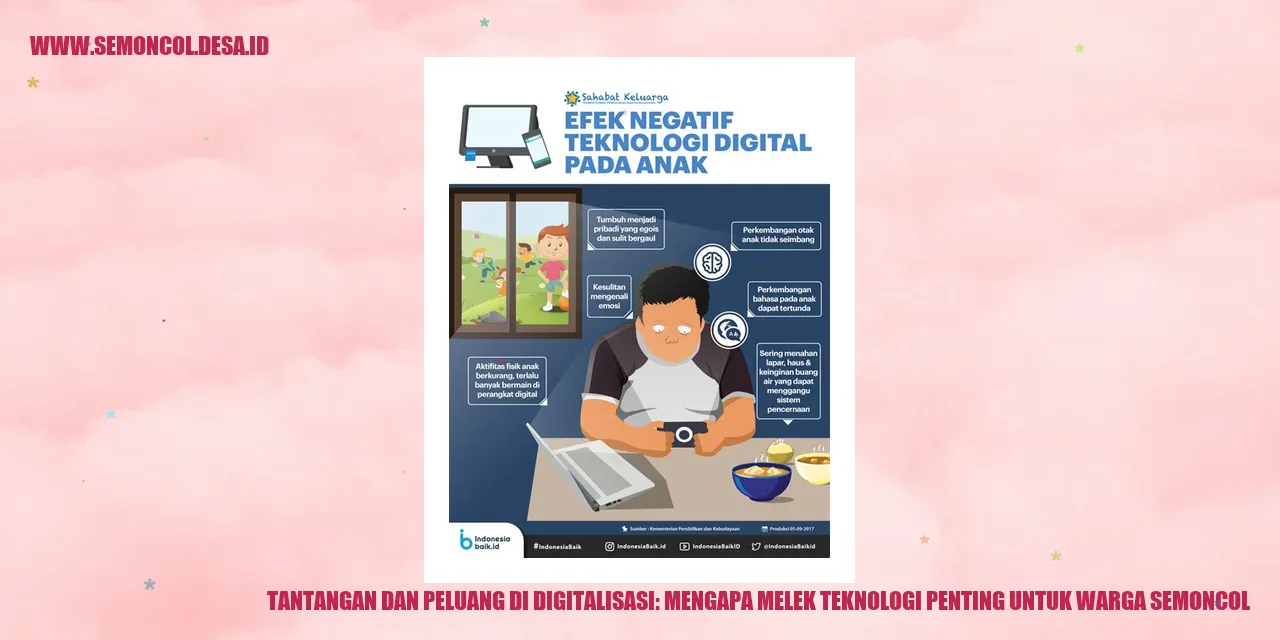 Tantangan dan Peluang di Digitalisasi: Mengapa Melek Teknologi Penting untuk Warga Semoncol